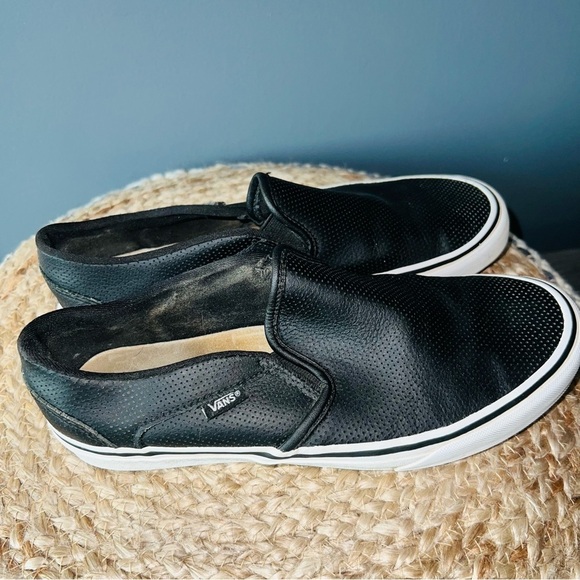 Vans Shoes - Leather Perforated Slip on Vans